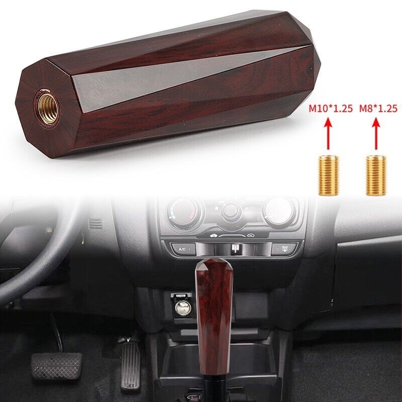 Primary image for JDM 200mm Diamond Wood Aluminum Manual Gear Stick Shift Knob Shifter Universal