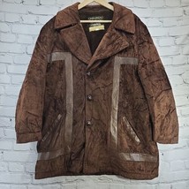 Mr Ronald Grais Mens Sz 46 Vintage Jacket Brown Leather Trim  - £97.47 GBP