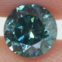 Round Shape Diamond Fancy Blue Color Loose SI1 Enhanced Certified 0.70 Carat - £467.53 GBP