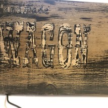 Home Made Wagon Wheels Hand Painted &amp; Made Wood Sign Wall Art Western Decor - £14.33 GBP