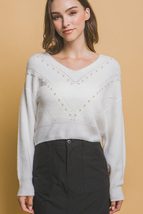 Pearl details sweater - $39.35