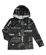 New Adidas Logo Hoodie Kangaroo Pocket Long Sleeve Pullover Girls Black M - $32.48 CAD