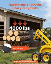 VEVOR 45-inch Skid Steer Pallet Frame with Hitch Receiver & Spear Sleeves - $320.49