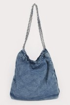 Quilted Washed Denim Chain Bag - Stylish, Chic &amp; Versatile Shoulder Purse - $31.50