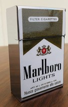 Smoking Ad Themed Metallic Silver Flip Top 100&#39;S Cigarette Case D3 - £10.83 GBP
