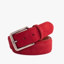 The Bari Red Suede Leather Belt image 9