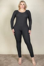 Women&#39;s Black Plus Size Long Sleeve Jumpsuit (1XL) - $16.34