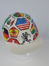 Vintage DYOT Soccer football All over Hat / Cap World Cup Country Flags ... - $39.59