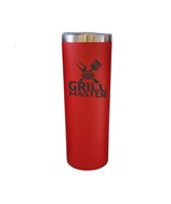 Grill Master Steak and Utensils Design Red 20oz Skinny Tumbler LA5090 - $373.45 MXN