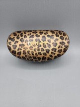 GUESS Women&#39;s Sunglasses Large Hard Case Brown Black Gold Cheetah Pattern - £2.56 GBP