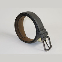 Men Genuine Leather Belt PIERO ROSSI Turkey Soft Full Grain Hand Stitch 301 Gray image 4