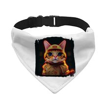Fireman Design Pet Bandana Collar - Cat Design Scarf Collar - Cute Print Dog Ban - £13.48 GBP