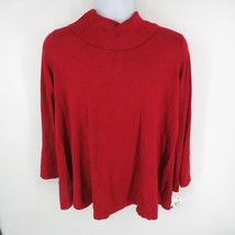 Alfani Womens Cowl Neck Bell Sleeves Pullover Red Sweater Size 0X NWT $6... - $17.82