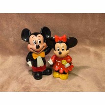 Vintage Disney Productions Mickey &amp; Minnie Collectible Plastic Coin Banks(1960s) - £18.69 GBP