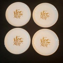 Golden Wheat Plate LOT Homer Laughlin 22K GOLD Bread &amp; Butter Mid Century Modern - £15.81 GBP