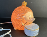 PORCELAIN BABY&#39;S ROOM HEDGEHOG NIGHT LIGHT &quot;WITH MY SONG I WILL GIVE THA... - $22.44