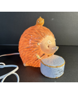 PORCELAIN BABY&#39;S ROOM HEDGEHOG NIGHT LIGHT &quot;WITH MY SONG I WILL GIVE THA... - £17.64 GBP