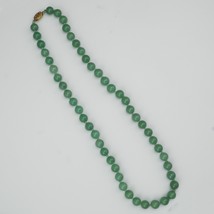 Chinese Celadon Jade Bead Necklace with Silver Clasp 1930’s - £493.41 GBP