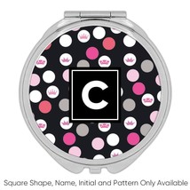 Crown : Gift Compact Mirror Abstract Pattern Circles King Queen Friends Baby Sho - £10.21 GBP+
