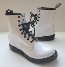 Doc Dr. Martens 1460W Boots 8-Eye Womens Sz US10 White Patent Lamper Leather New - £85.59 GBP
