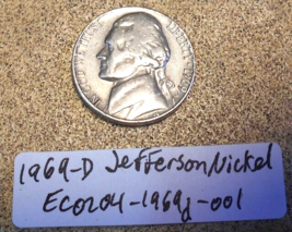 1969 D Jefferson Nickel Rim Die Crack &amp; Cuds Errors; Vintage Old Coin Money - £11.95 GBP