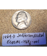 1969 D Jefferson Nickel Rim Die Crack &amp; Cuds Errors; Vintage Old Coin Money - £11.73 GBP
