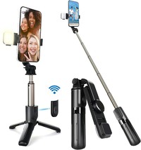 Selfie Stick Phone Tripod, with Wireless Remote Control, Portable Selfie... - £12.36 GBP