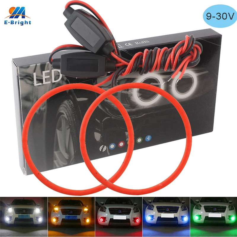 2PCS Halo Ring Cob 60MM 70MM 80MM 90MM 100MM 110MM 120MM 12V 24V Car Led Headlig - $141.93