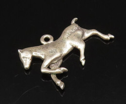 925 Sterling Silver - Vintage Running Horse Charm Pendant - PT21733 - £25.04 GBP