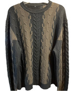 Unbranded Cashmere Sweater Men’s Large Black Brown Long Sleeve Pullover ... - $34.65