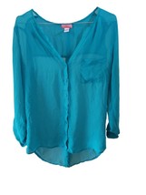 Six Degrees of Separation Teal Long Sleeve Blouse - £7.02 GBP
