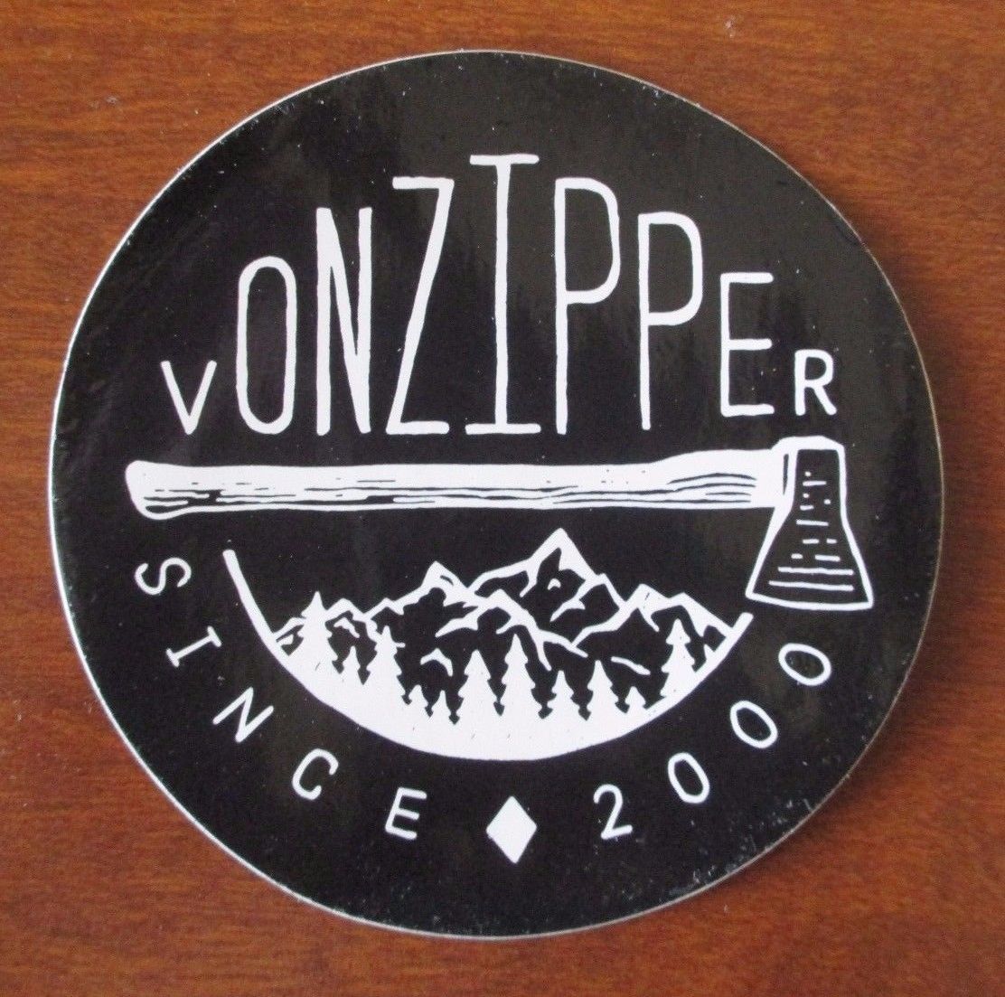 Authentic VON ZIPPER Sunglasses Sticker 3 1/2 inch round - $2.99