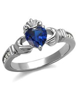 RING CELTIC High polished Stainless Steel with Synthetic Spinel TK2093 - $737.84 MXN