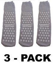 3 Pack Premier Pro Double Tread Safety Non-Slip Slipper Socks  XL Grey 3... - $12.32