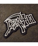 Death White Shaped Logo Embroidered Patch Official HTF Death Metal Prog - $254.10 MXN
