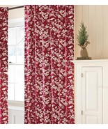 Floral Damask Rod-Pocket Homespun Insulated Curtain Panel, 42&quot; W x 84&quot; L... - £30.35 GBP