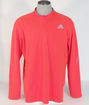 Adidas Signature Climalite Red 1/2 Zip Long Sleeve Running Shirt Men&#39;s NWT - £55.04 GBP
