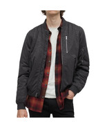 John Varvatos Collection Men&#39;s Sutter Burnout Flight Jacket Relaxed Fit ... - £115.13 GBP