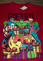 Marvel Comics SPIDER-MAN Hulk Captain America Gifted Christmas T-Shirt Xl New - £15.82 GBP