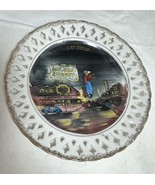 Las Vegas, NV, Lattice Golden Nugget Plate, 8.25&quot; Vintage Hand Painted - £7.81 GBP