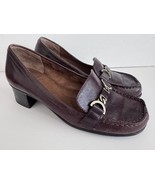 AeroSoles Women&#39;s Dark Brown Chain Leather 7.5 W  Loafer Shoes - $27.77 CAD