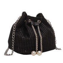 Diamonds Rhinestone Women Shoulder Bag Pearl Chain Crossbody Messenger Bag Fashi - £17.62 GBP