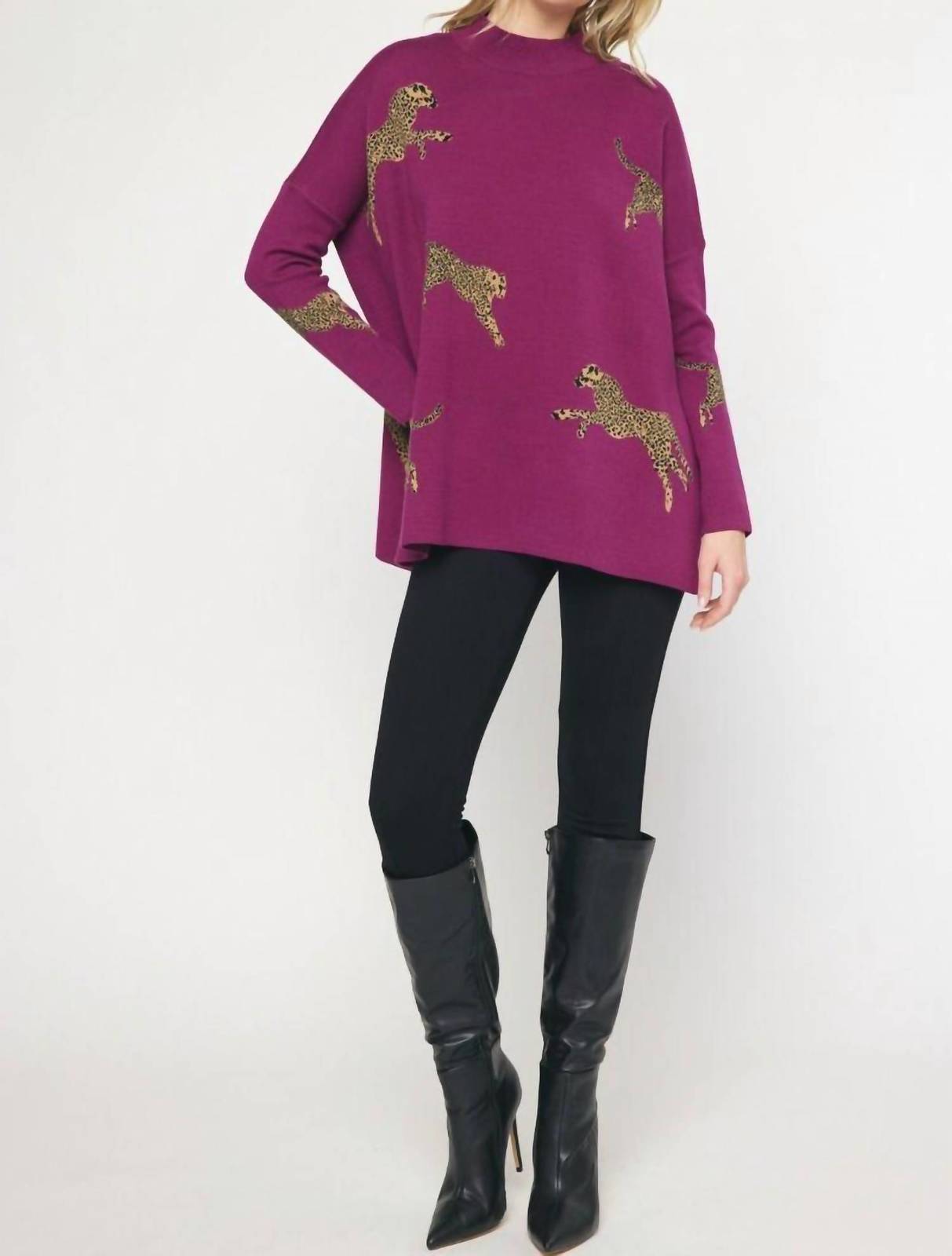 Entro stay the night away top in Plum - size S