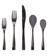 Gibson Elite Holland Road 20 Piece Black Stainless Steel Flatware Set - $1,874.80 MXN