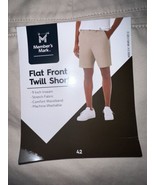 Members Mark Flat Front Twill Short Men’s 42 Dry Sand - $17.82