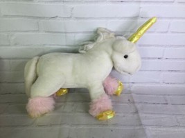 Pawsenclaws Company White Unicorn Plush Stuffed Animal Toy Pink Hooves Gold Horn - £40.70 GBP