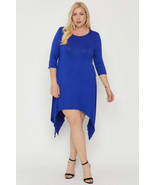 Women&#39;s Asymmetrical Raw Edge Hem Solid Dress - $17.20