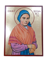 10 1/4&quot; Saint Bernadette Gold Leaf Icon 26cm - £28.01 GBP