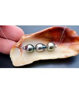 Stunning Bright Colorful Tahitian Rikitea Mangareva Gambier Cultured Pea... - $1,402.63 MXN