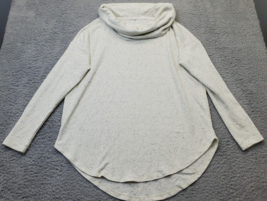 Lou &amp; Grey for LOFT Sweater Womens XS White Knit Long Sleeve Cowl Neck Pullover - £15.64 GBP